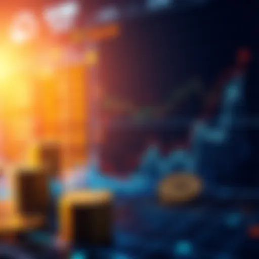 Graph showing a decline in cryptocurrency, stock market, and precious metals prices