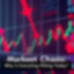 Market Downturn Stock market graph showing a sharp decline with red arrows pointing down