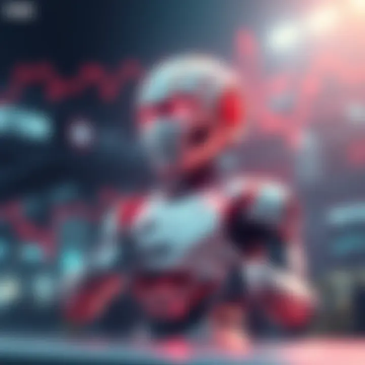 Illustration of a robot spreading fear and confusion in stock market discussions