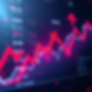 A downward trending graph showing Bitcoin and Solana prices dropping with red arrows, symbolizing market loss and negativity.