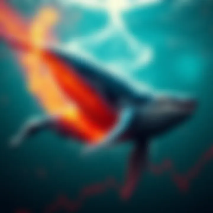 A visual representation of the recent market dip and whale activity influencing trends.