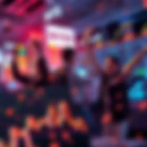 Traders celebrating potential market growth with upward charts and bullish symbols