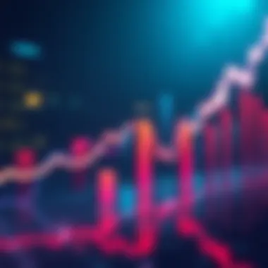 A graph showing upward market trends with a bold line approaching a mark of 100k, symbolizing potential new all-time high.