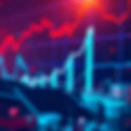 Market Growth Prediction A graph showing an upward trend, representing the market potentially reaching 56K by tomorrow, with financial symbols around it.