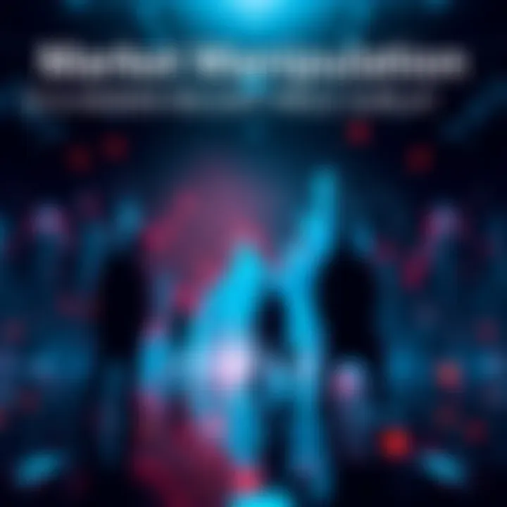 A sharp-eyed investor observing market trends with graphs and charts in the background, depicting volatility and whale tactics.