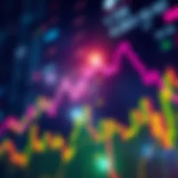 Chart showing rising stock trends and market changes