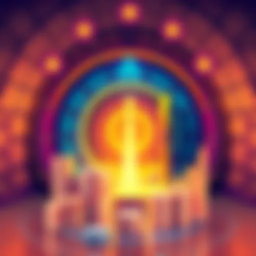 An illustration of market-neutral vaults showing trading strategies and high yields, with graphs indicating growth and success in finance.