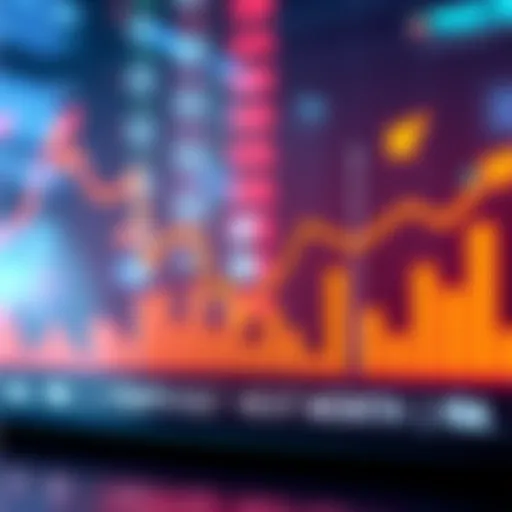 A graph showing declining market prices with arrows pointing downward and a timeline indicating upcoming migration events