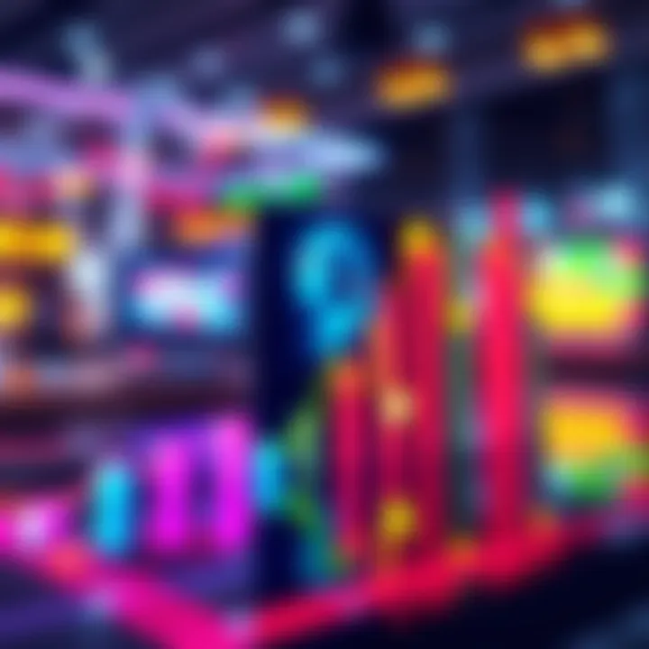 Market Rally A graph showing a sharp increase in market values with an upward trend line and vibrant colors.