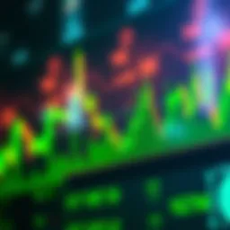 A chart showing green candle patterns indicating a market rally, with upward trends and positive investor sentiments.
