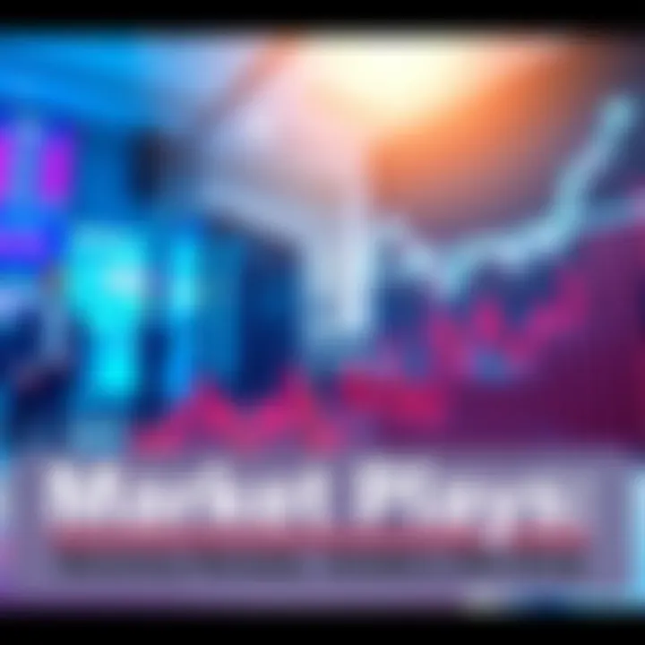 A graph showing a bounce back in the stock market after a significant drop, with optimistic investors celebrating the gains