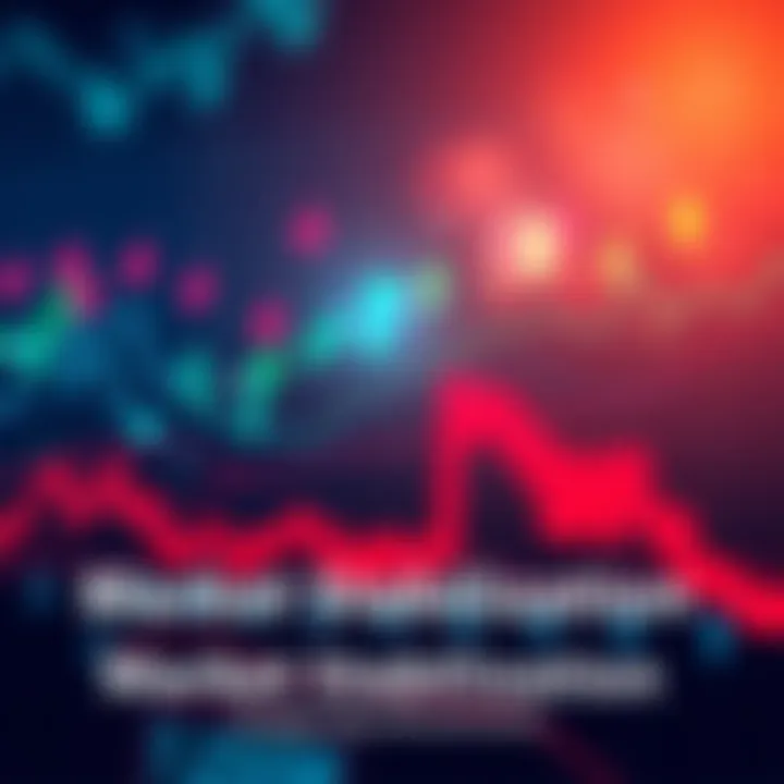 Market Stabilization Overview Chart showing decreasing market volatility with arrows indicating positive trends
