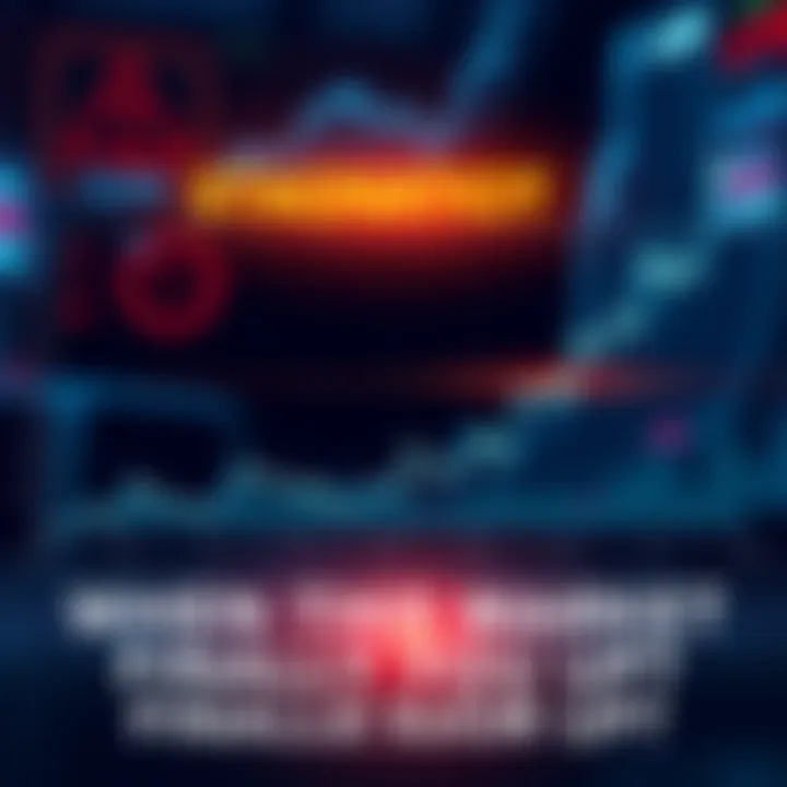 A chart showing rising stocks and gold prices alongside a flat line for another asset, symbolizing market stagnation.