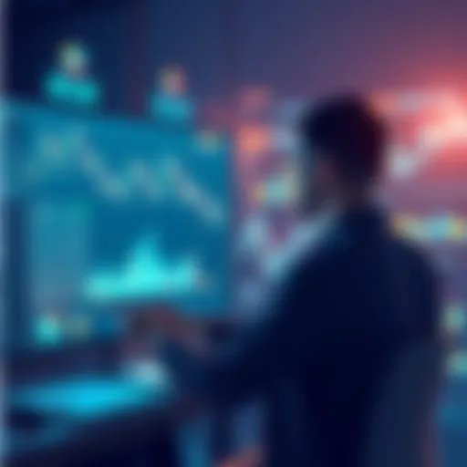 A person looking at financial charts and graphs, analyzing market trends to make informed decisions.