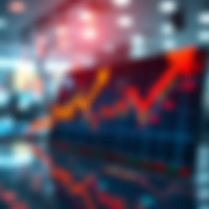 Market Trends Ahead A graphic showing upward market trends with stock charts and arrows indicating growth.