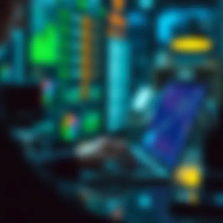 A person studying market graphs and data on a laptop, focusing on understanding consumer behavior to create demand.