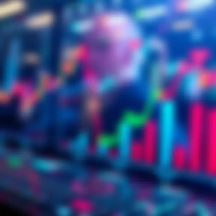 Graphs showing price fluctuations and adjustments in the market