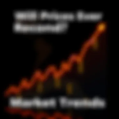 A graph showing fluctuating prices with an upward trend line against a dark background, symbolizing market recovery and insights for future investments.