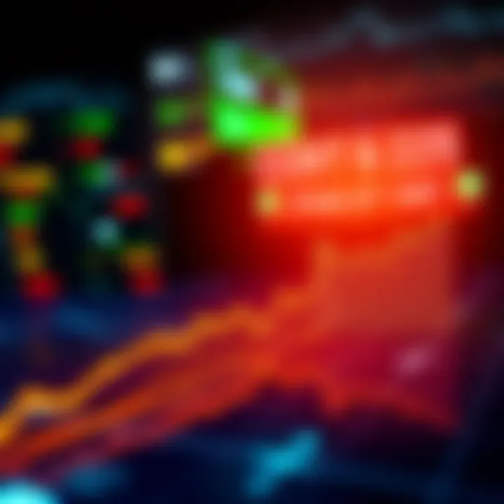 A graph showing a dip in the market followed by an upward trend, indicating a potential recovery.