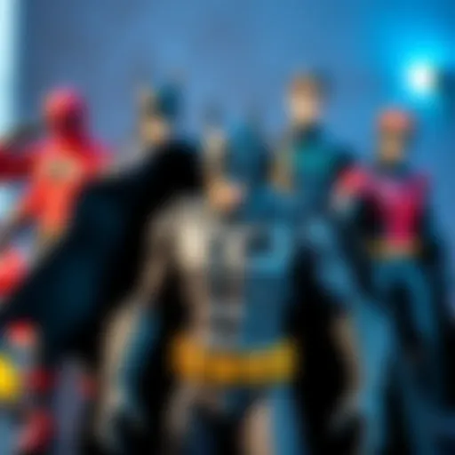 Various Marvel Legends figures including Longshot and Daredevil displayed for customizing a Batman figure