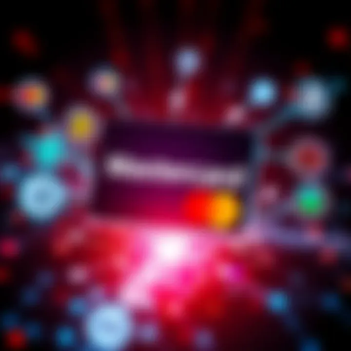 Mastercard and blockchain connection A representation of Mastercard linked with various blockchain logos, symbolizing the new Crypto Partner Program for payment integration.
