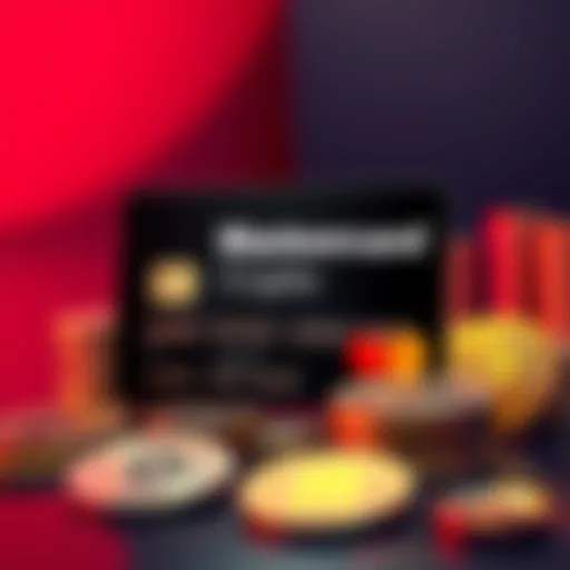 A Mastercard crypto card next to cryptocurrency coins, symbolizing the integration of digital currency in everyday shopping.