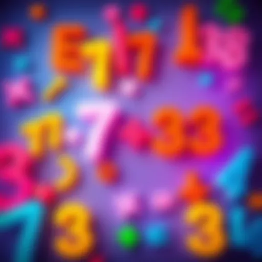 A colorful illustration of the equation 77 + 33 with cheerful numbers and math symbols around it, inviting viewers to solve the math problem.