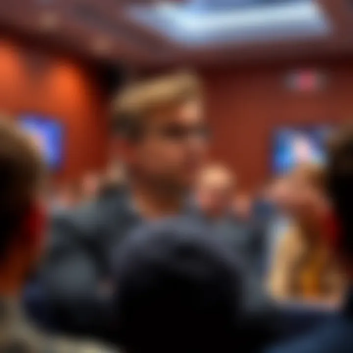 Mathew Katter discussing his dollar-cost averaging strategy for Bitcoin in front of an audience at Bitcoin University
