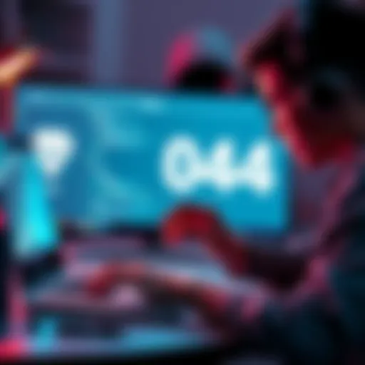 Person troubleshooting a 404 error on Mavis Hub with a laptop and Axie Classic logo in the background