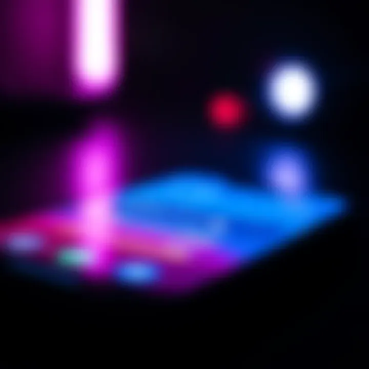 A close-up of a smartphone screen showing maximum brightness settings, with vibrant colors glowing against a dark background.