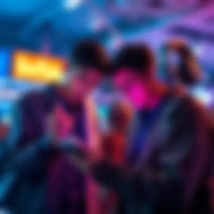 People analyzing options for redeeming RevPoints in a mobile app