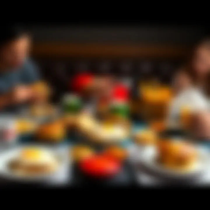 A table filled with McDonald's breakfast items like pancakes, coffee, and egg sandwiches, inviting people to enjoy a morning meal together.