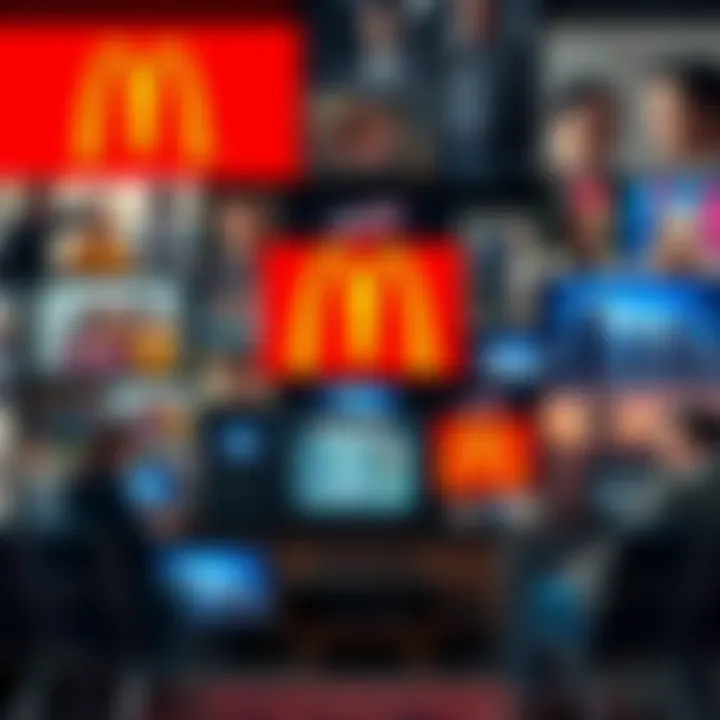 A collage of iconic television moments featuring McDonald's references, highlighting nostalgia and pop culture connection.