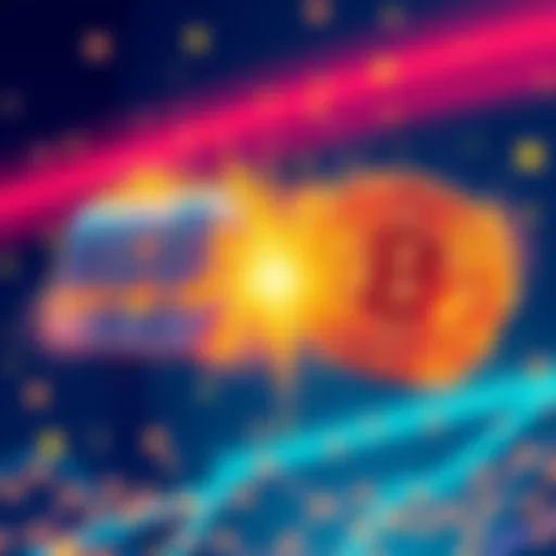 An illustration of MCO tokens transforming into CRO tokens, representing the swap process in cryptocurrency.