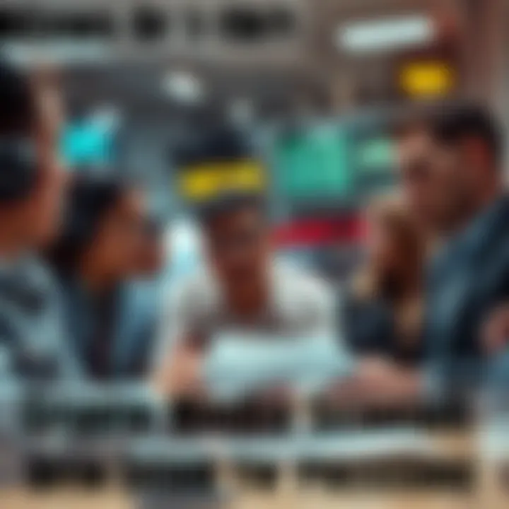 A newsroom with reporters looking concerned while discussing deleted articles and advertiser pressure