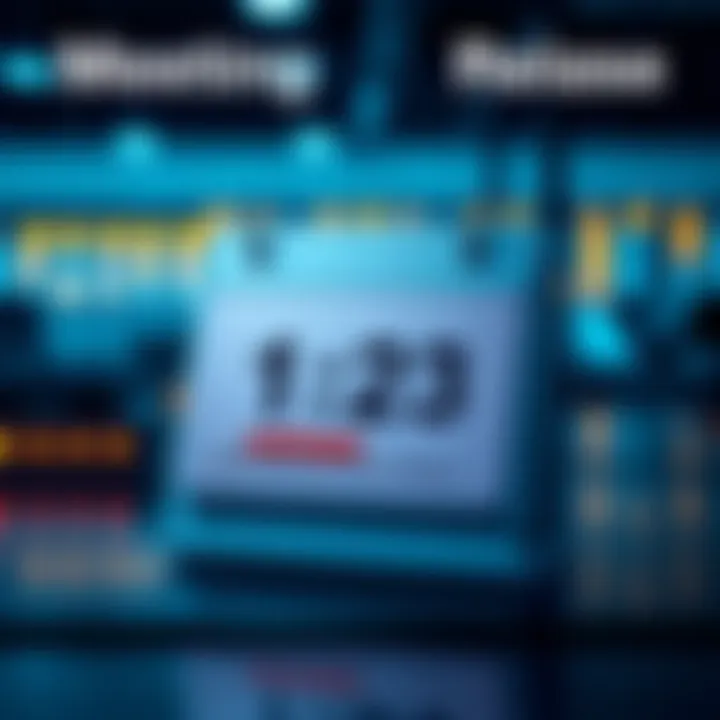 A calendar marked with a date and a clock symbol indicating the timing of the upcoming Hedera meeting minutes release.