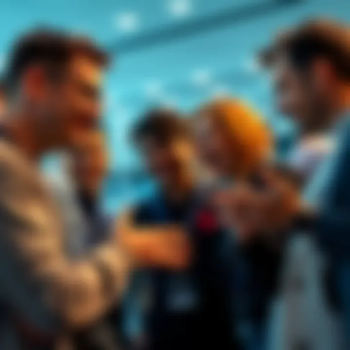 A group of people engaged in a lively discussion about meme coins, showing excitement and concern over market changes.