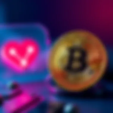 Meme coin with charity symbol A visual representation of a meme coin next to a heart symbol, conveying the idea of charity and cryptocurrency trading
