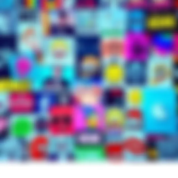 A collage of popular memes reflecting recent online culture shifts, showcasing vibrant colors and humorous graphics.