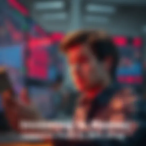 A person looking at stock charts with a concerned expression, reflecting on significant losses in meme investments.