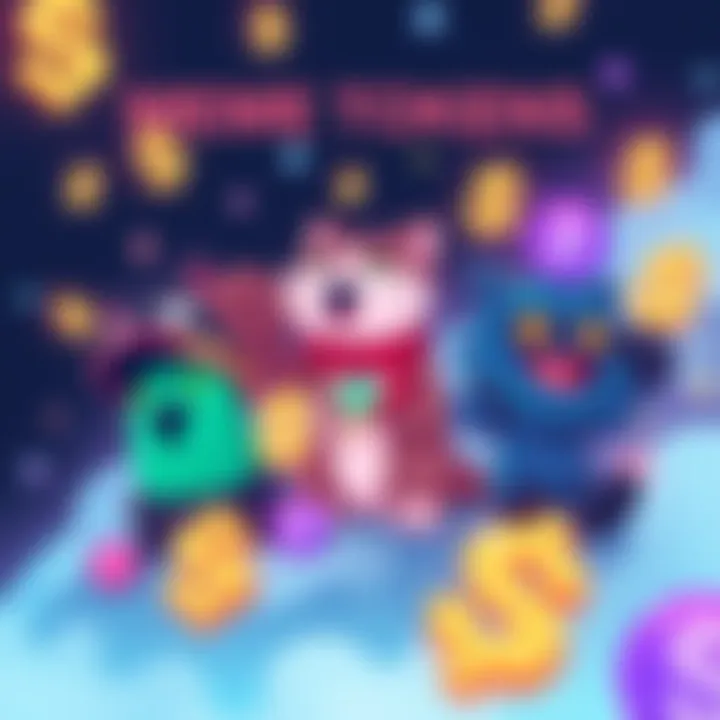 Illustration showing various meme tokens with dollar signs, highlighting the surge in the Robinhood Chain ecosystem, featuring CASHCAT prominently with a striking market cap.