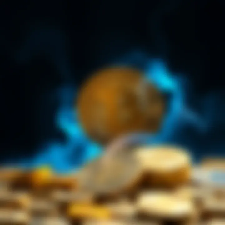 A graphic showing a comparison between memecoins and traditional cryptocurrencies, with visuals of memecoins as fun memes and traditional coins as complex designs.
