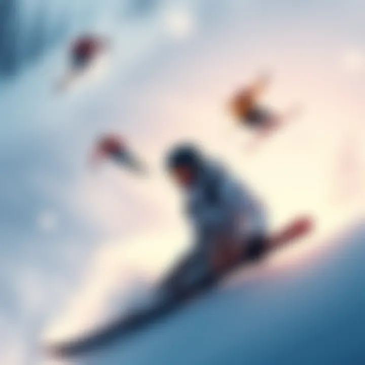 Skiers competing in the Men's Ski Big Air event, showcasing tricks and jumps in a thrilling atmosphere.