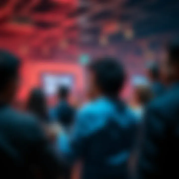 A diverse group of people discussing Bitcoin and sharing ideas during the Mentor Monday event.