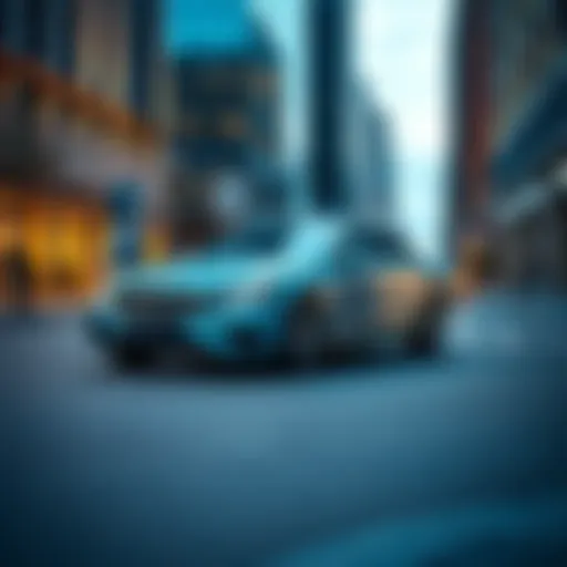 The new Mercedes E-Klasse Elektro parked on a city street, showcasing its sleek design and modern features.