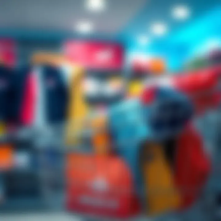A close-up of a shopping cart filled with merchandise from the Merch Store, showing excitement about a recent purchase.