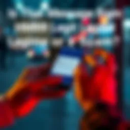 A person holding a smartphone looking at a message, questioning if it's from HMRC or a scam.