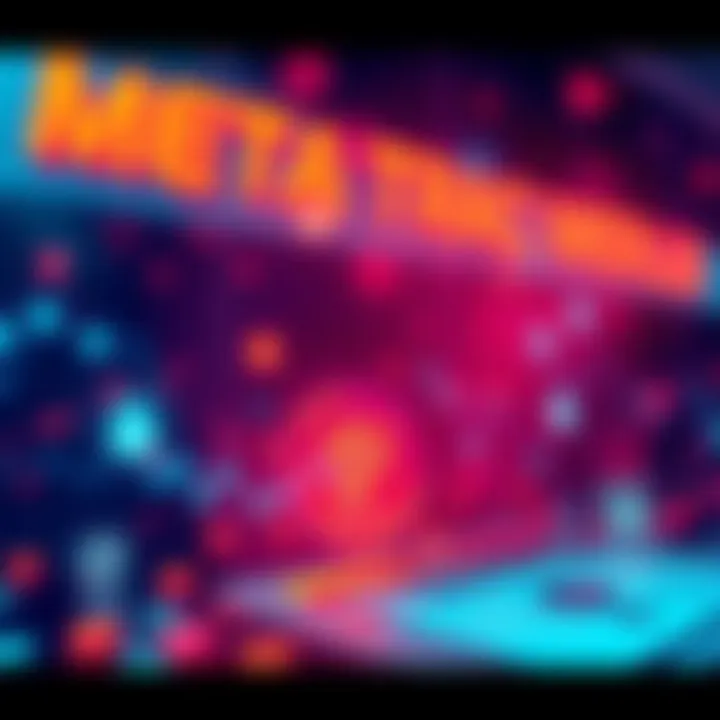 A representation of Meta's data tracking, showing Pi Network icons and privacy concerns