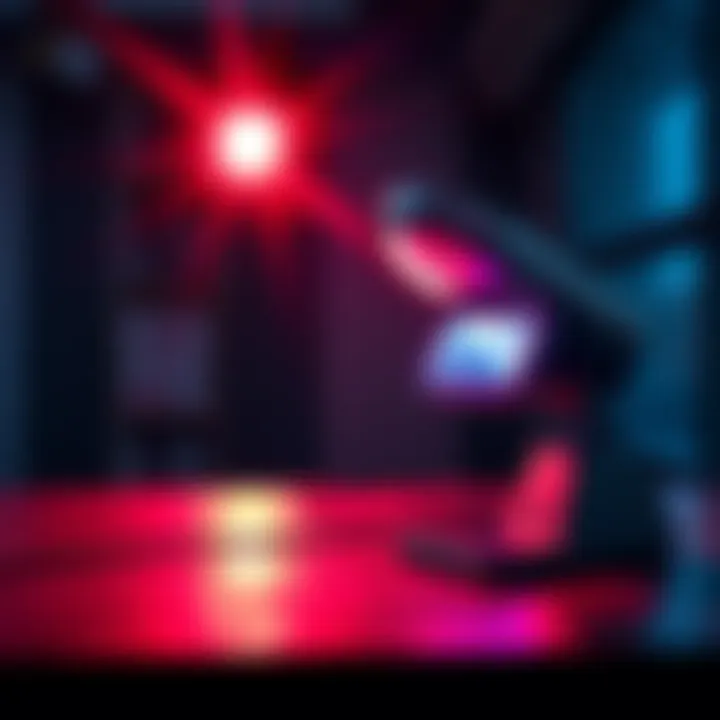 A metal detector scanning a small metal backup device on a table