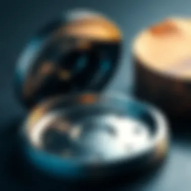 Comparison of metal seed plates made of titanium and steel next to traditional paper seed plates, showcasing their durability and design.